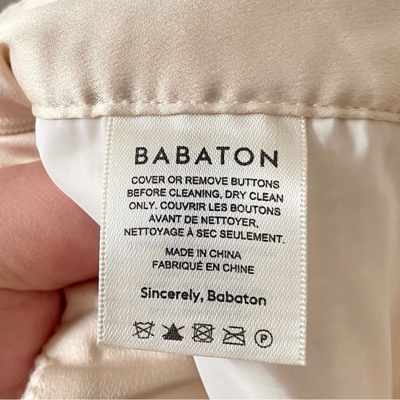 Aritzia Babaton Tweed Button Down Pencil Skirt Cream Size 0 Old Money - Picture 7 of 10